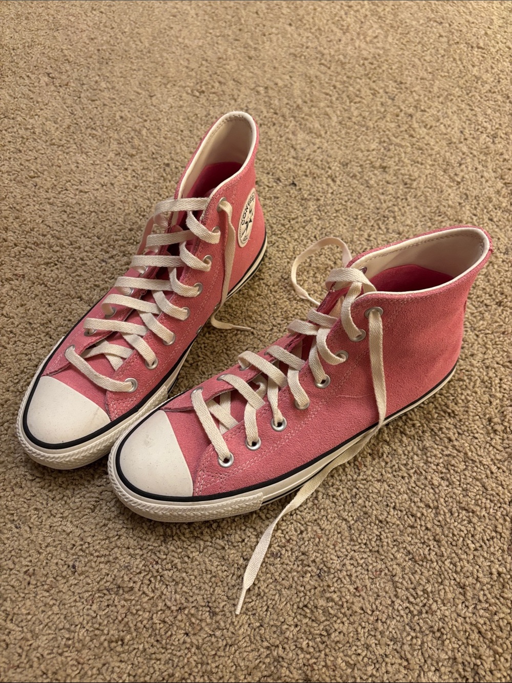 Classic High-Top Canvas Sneakers in Pink - Women's